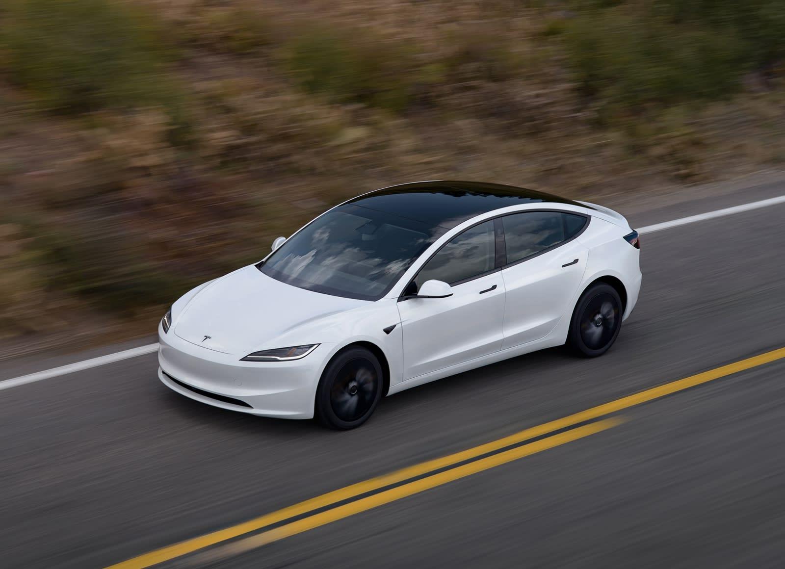Tesla Model 3 on the open road — nationwide delivery
