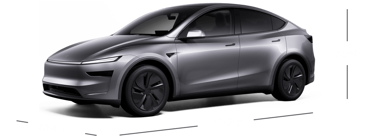 Tesla Model Y side profile — refreshed crossover design