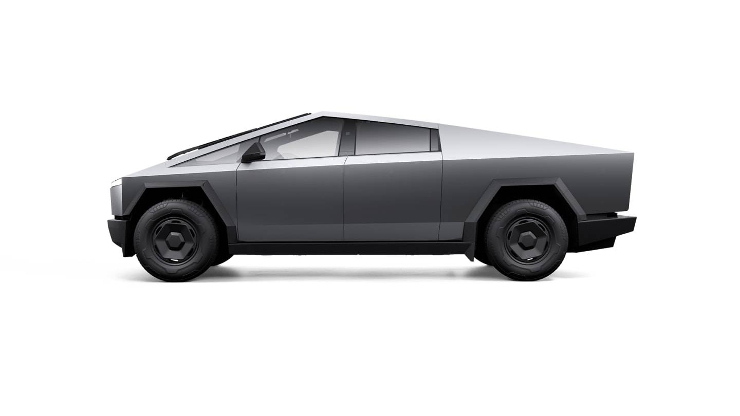 2025 Cybertruck Long Range STAINLESS — side