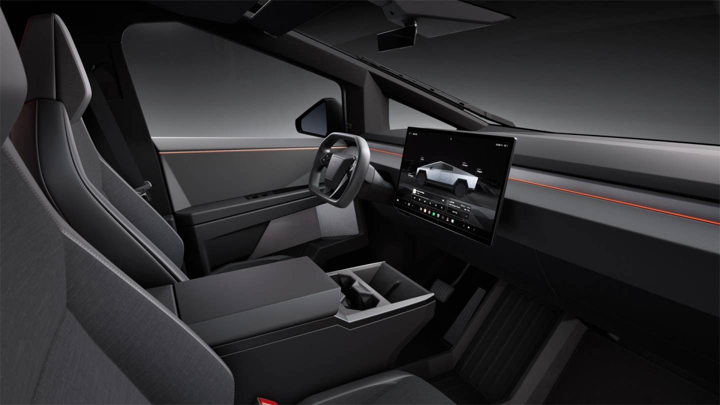2025 Cybertruck Long Range STAINLESS — stud interior