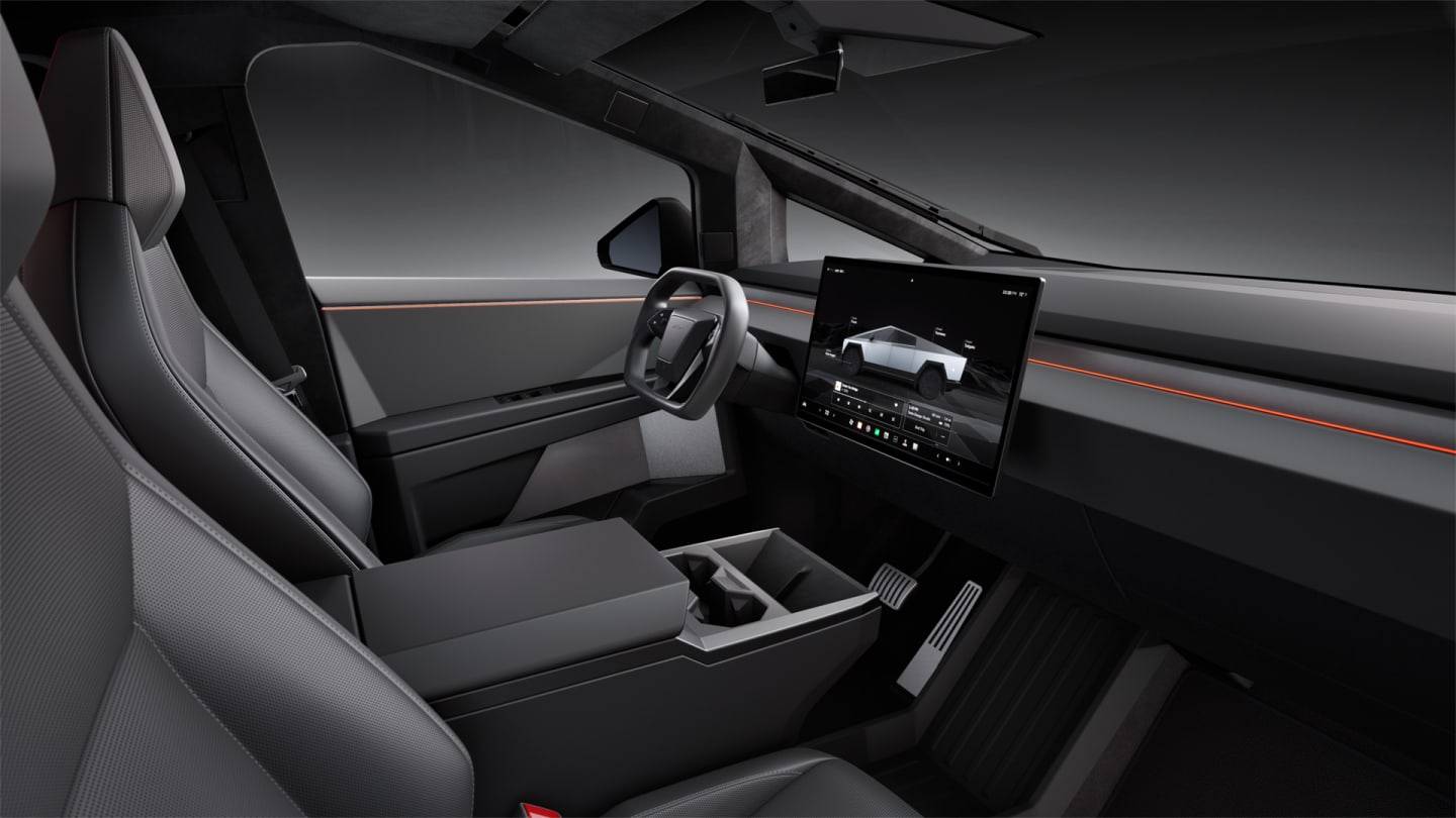 2025 Cybertruck All-Wheel Drive STAINLESS — stud interior