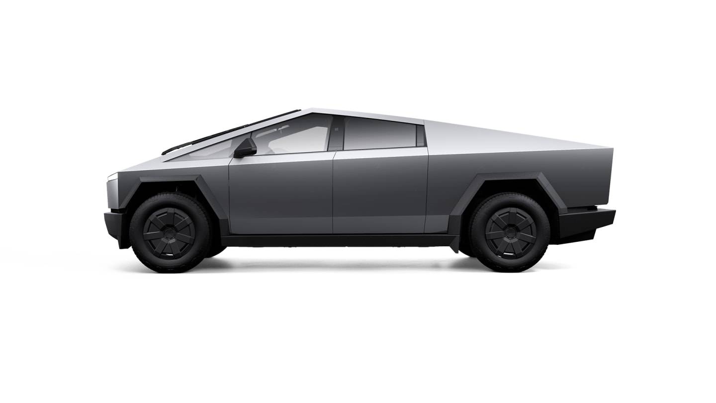2025 Cybertruck All-Wheel Drive STAINLESS — stud side