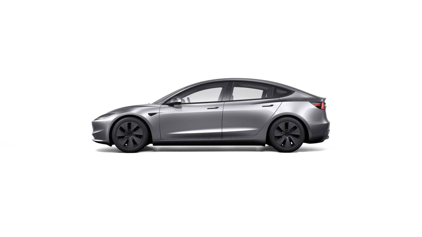 2025 Model 3 Long Range Rear-Wheel Drive SILVER — side