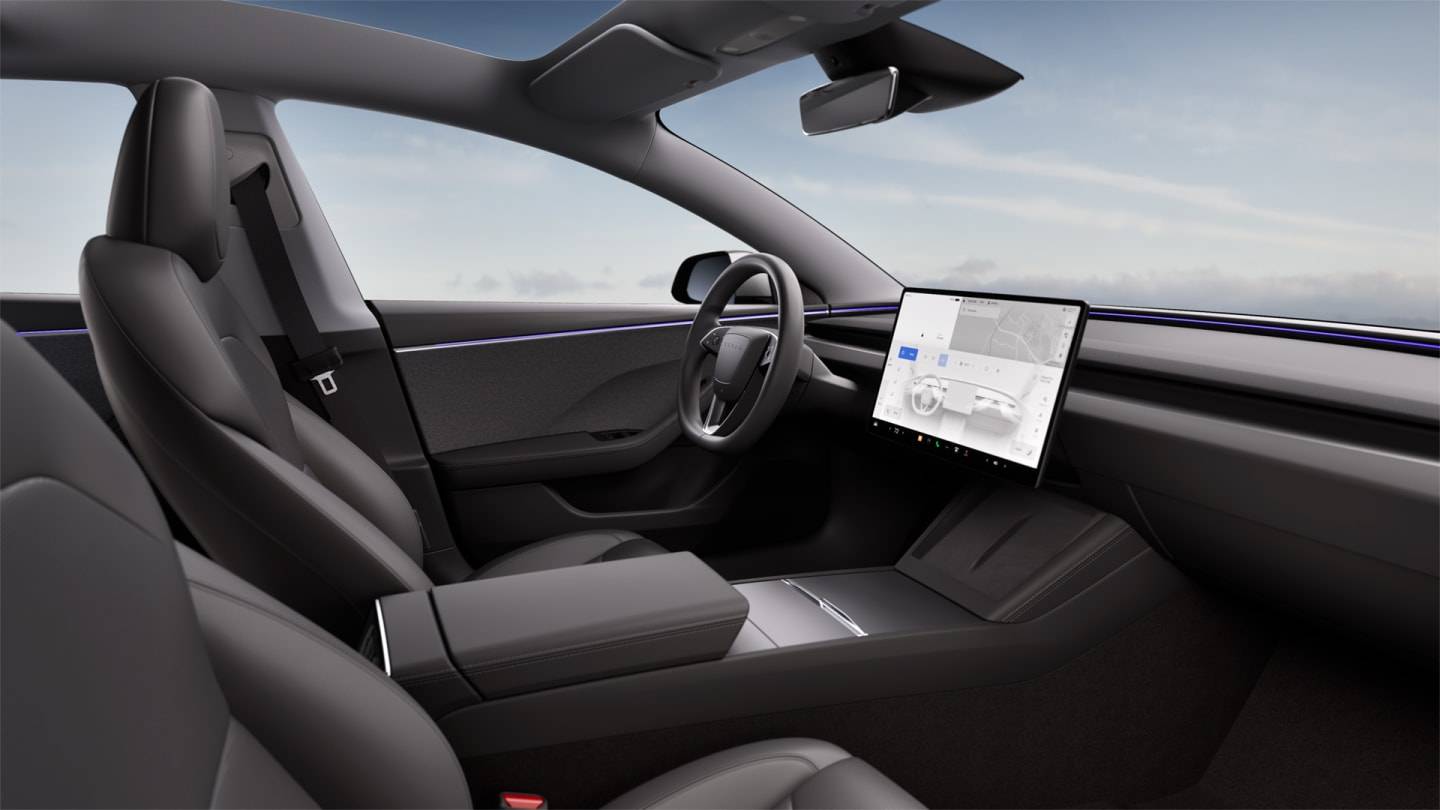 2025 Model 3 Long Range Rear-Wheel Drive SILVER — stud interior