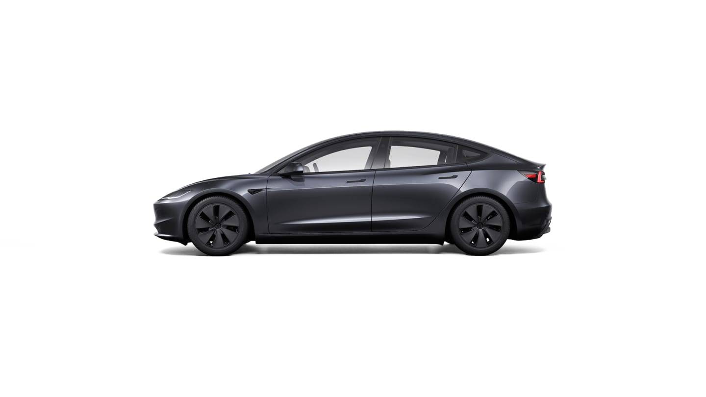 2025 Model 3 Long Range Rear-Wheel Drive GREY — stud side