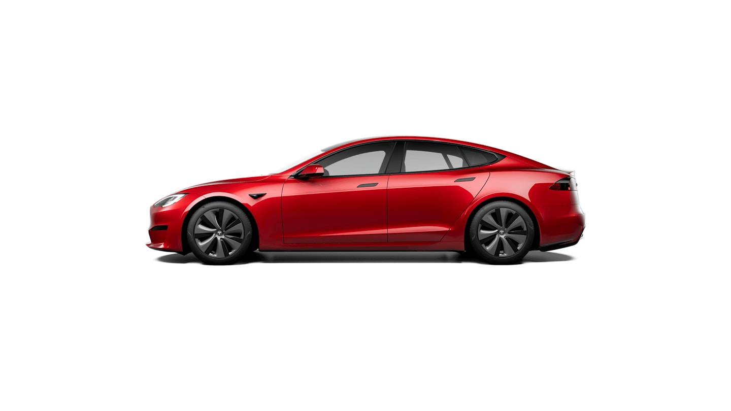 2021 Model S Long Range RED — stud side