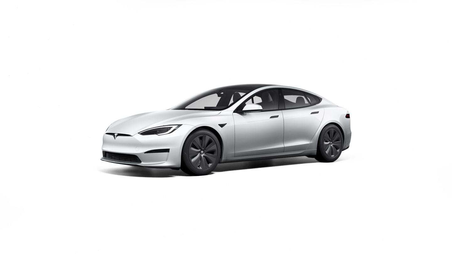 2024 Model S All-Wheel Drive WHITE — front34