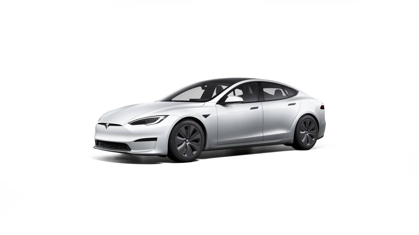 2024 Model S All-Wheel Drive WHITE — stud 3qtr