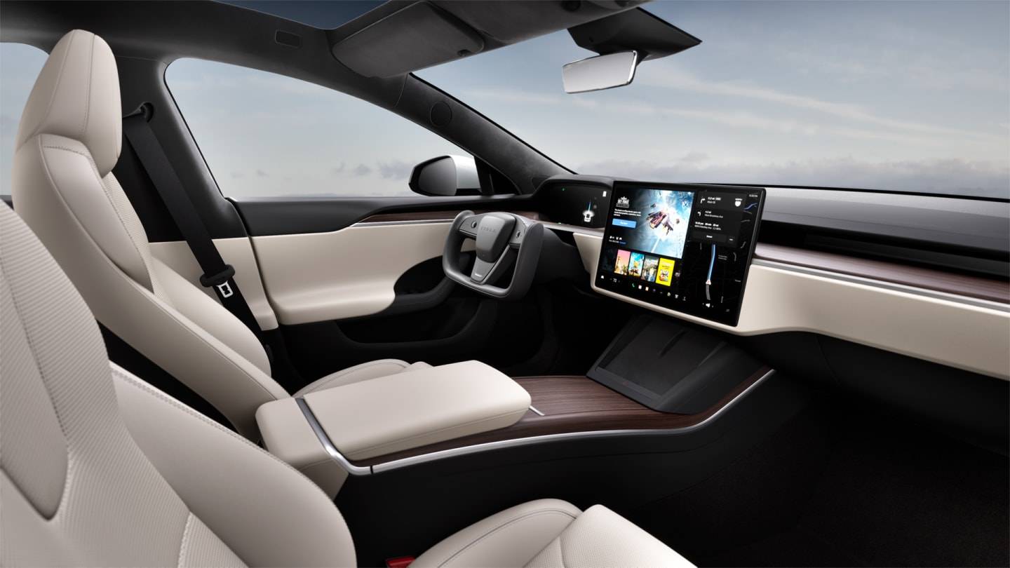 2024 Model S All-Wheel Drive WHITE — stud interior