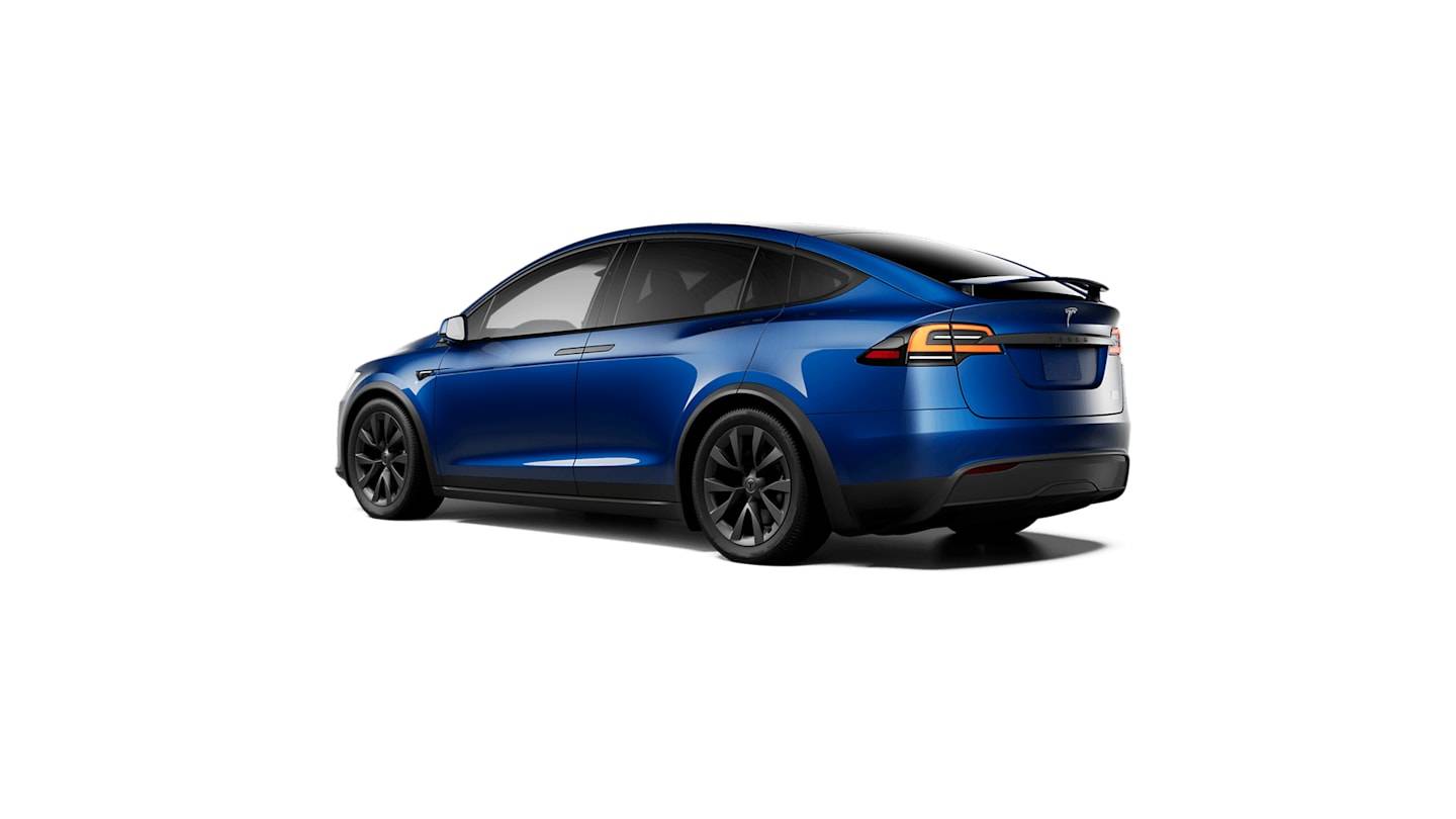 2021 Model X Long Range Plus BLUE — rear34