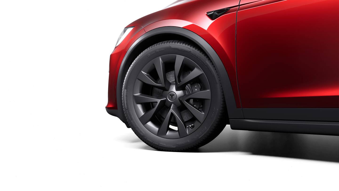 2023 Model X All-Wheel Drive RED — rimcloseup