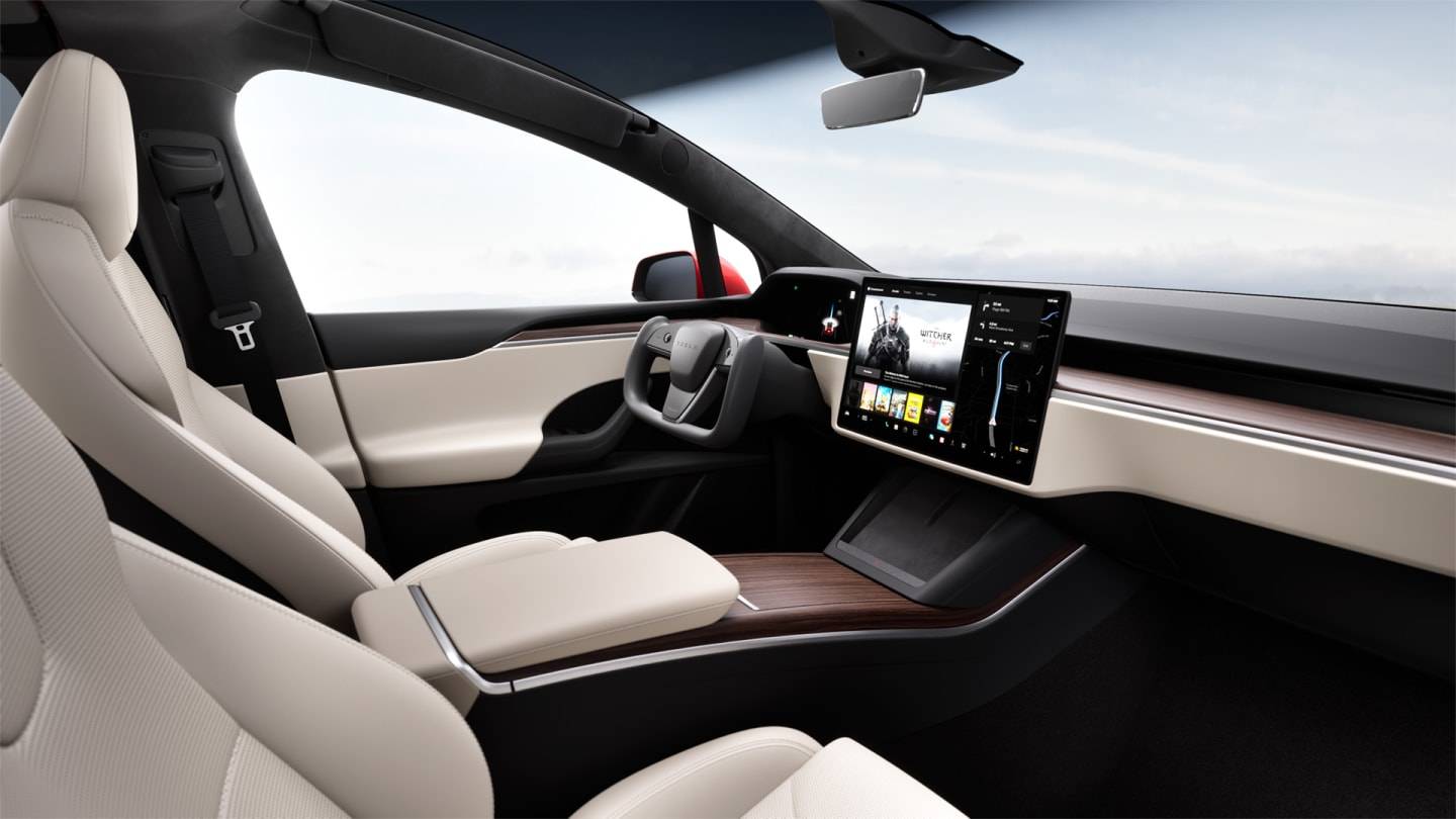2023 Model X All-Wheel Drive RED — stud seat