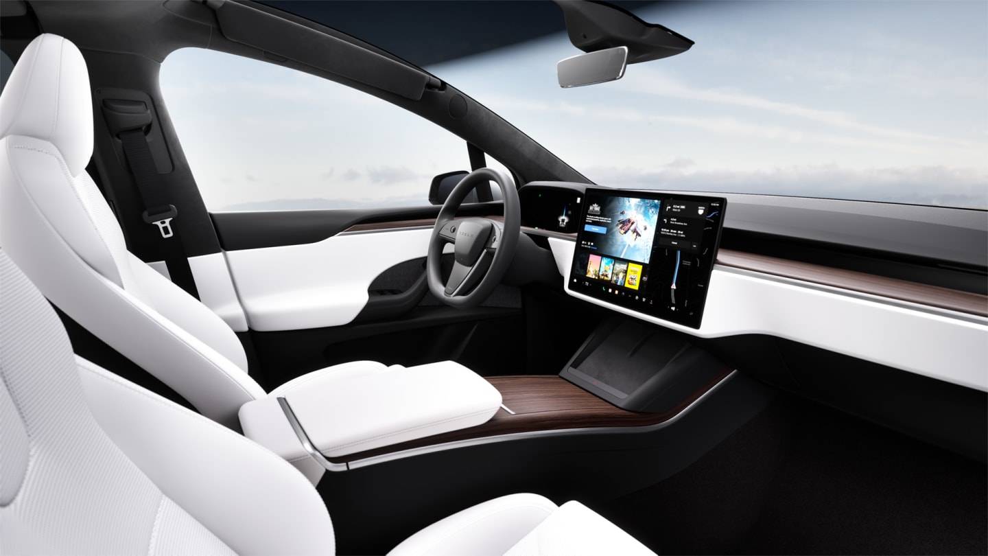 2025 Model X All-Wheel Drive SILVER — stud seat