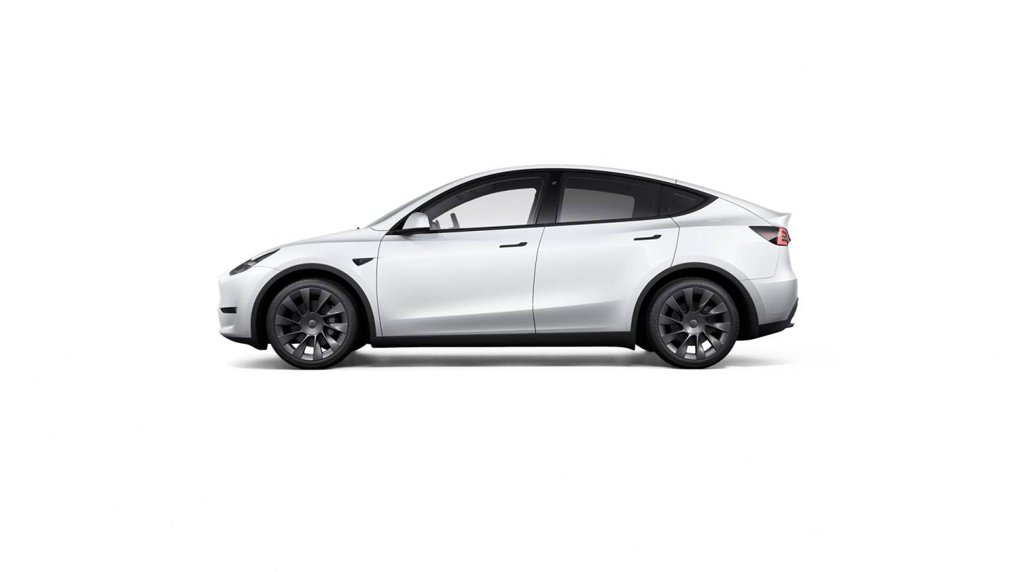 2023 Model Y All-Wheel Drive WHITE — stud side