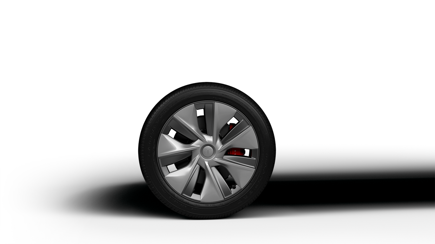 2026 Long Range Rear-Wheel Drive RED — stud wheel